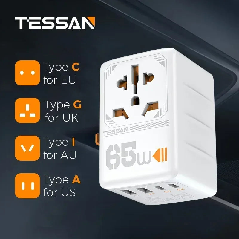 Universal Travel Adapter with USB &Type C