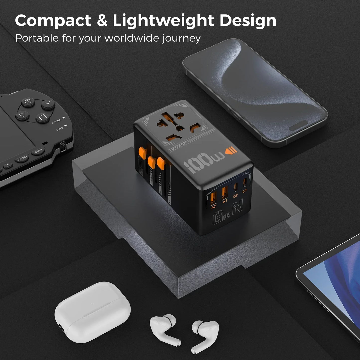 Universal Travel Adapter with USB &Type C